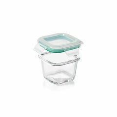 4 Piece Smart Seal Glass Mini Square Container Set