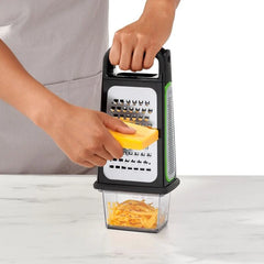 Etched Box Grater With Removable Zester