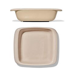 2 Qt Square Stoneware Baking Dish - Biscuit
