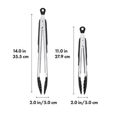 2-Piece Tongs with Nylon Heads Set