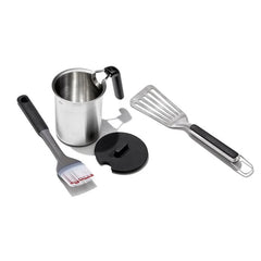 Grilling Basting Pot and Brush Set & Grilling Precision Turner Bundle