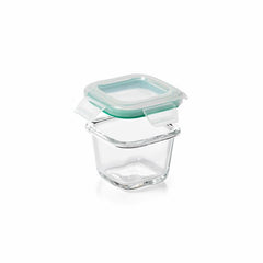 4 Piece Smart Seal Glass Mini Square Container Set