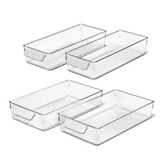4 Piece Refrigerator Storage Bin Starter Set