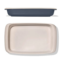 3 Qt Rectangular Stoneware Baking Dish - Storm Blue
