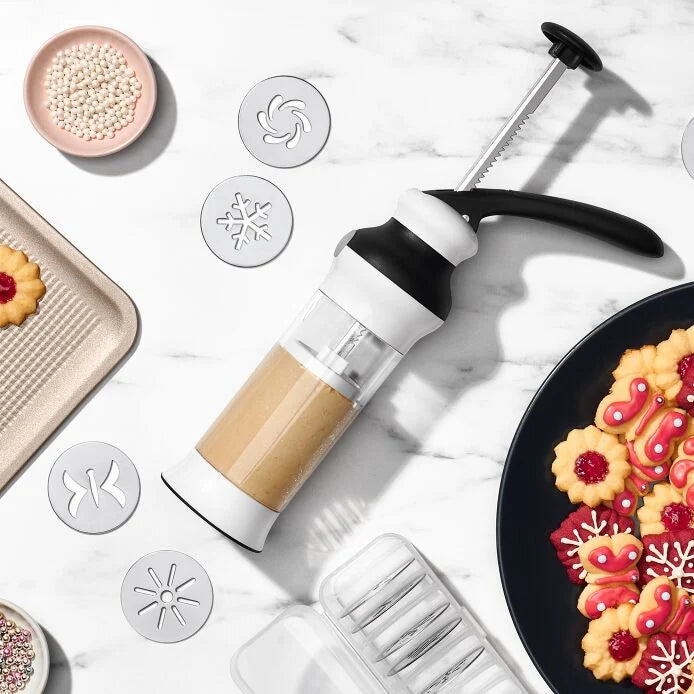 Holiday Cookie Press and Disk Set Bundle