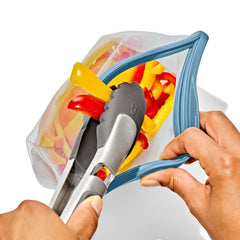 Silicone Reusable Bag  Stand-Up Quart (32 oz) - Blue
