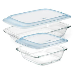 Glass Baking Dish with Lid (2.0 Qt) & Glass Baking Dish with Lid (3.0 Qt) Bundle