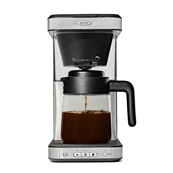 8-Cup Coffee Maker with Podless Single-Serve Function and Glass Carafe