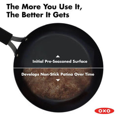 Obsidian Carbon Steel 10-Inch Crêpe Pan with Silicone Sleeve