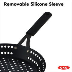 OXO Obsidian Outdoor Carbon Steel 12-Inch Perforated Frypan