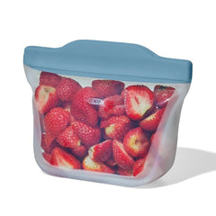 Silicone Reusable Bag  Stand-Up Snack (12 oz) - Ocean Blue