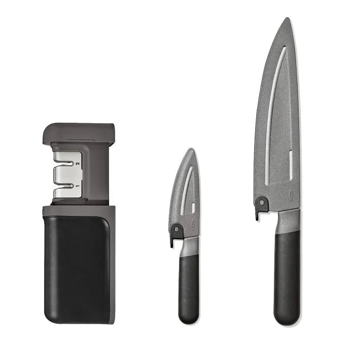 3-Piece Knife & Sharpener Set