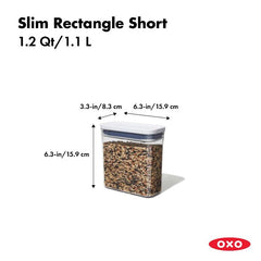 POP Container - Slim Rectangle Short (1.2 Qt.)