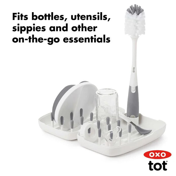 On-the-Go Drying Rack with Bottle Brush