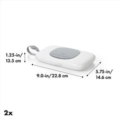 OXO TOT 2-Pack On-the-Go Wipes Dispenser, Gray