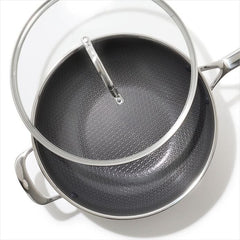 Trident Hybrid Non-Stick Stainless Steel 5 Qt Wok with Lid