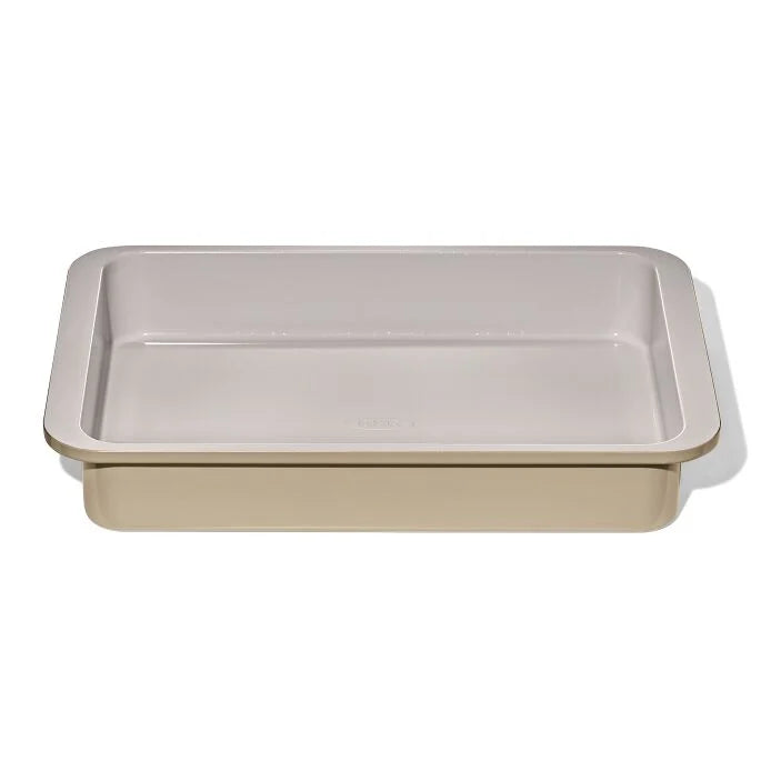 Non-Stick Pro Ceramic Coated Metal Bakeware 9" x 13" Cake Pan - Biscuit